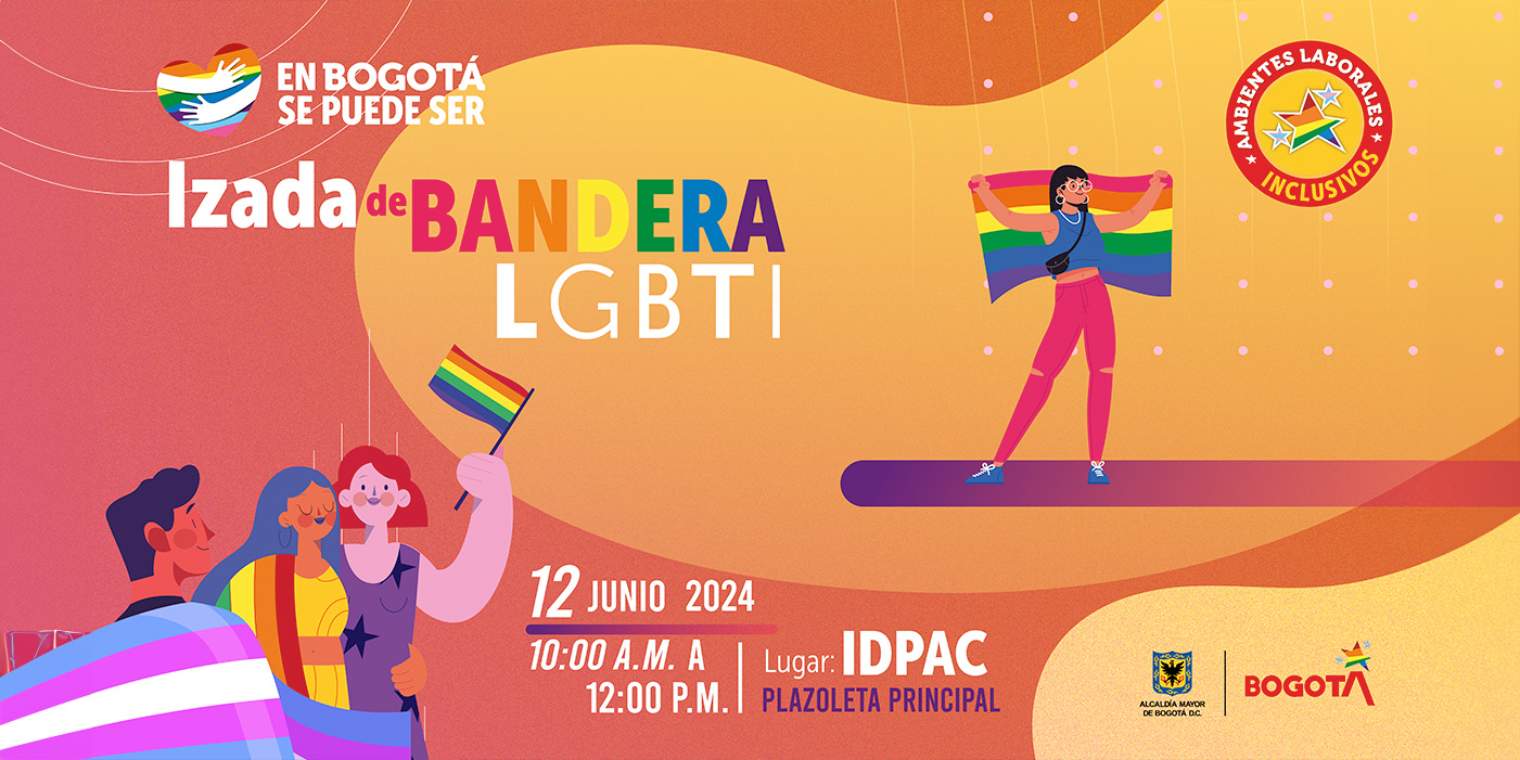 Izada de Bandera LGBTI en el IDPAC