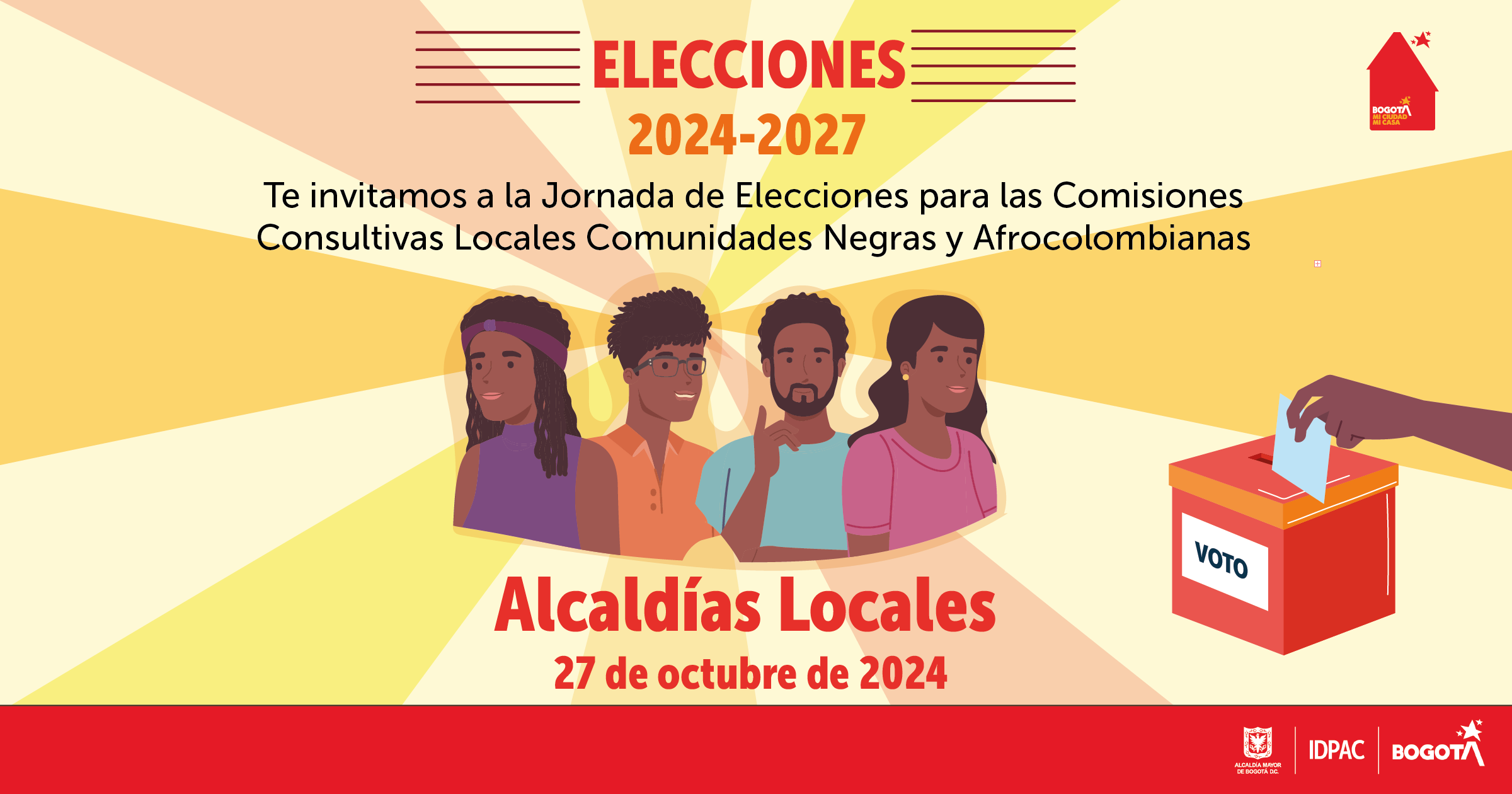 elecciones consultivas de comunidades negras y afro colombianas en localidades de Bogotá.
