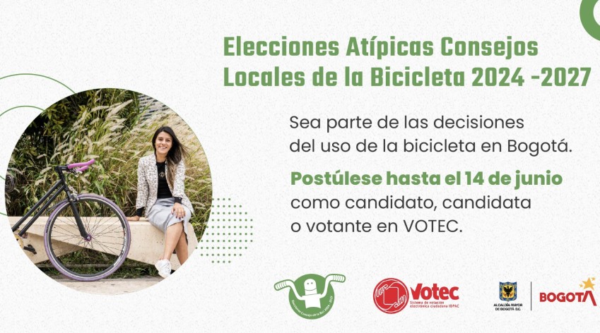 Abiertas las inscripciones en VOTEC para las Elecciones Atípicas de los Consejos Locales de la Bicicleta 2024-2027 