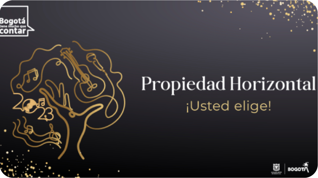 Imagen informativa del reto de Propiedad Horizontal nominadas Gala de Reconocimientos a la Participación en Bogotá 2023