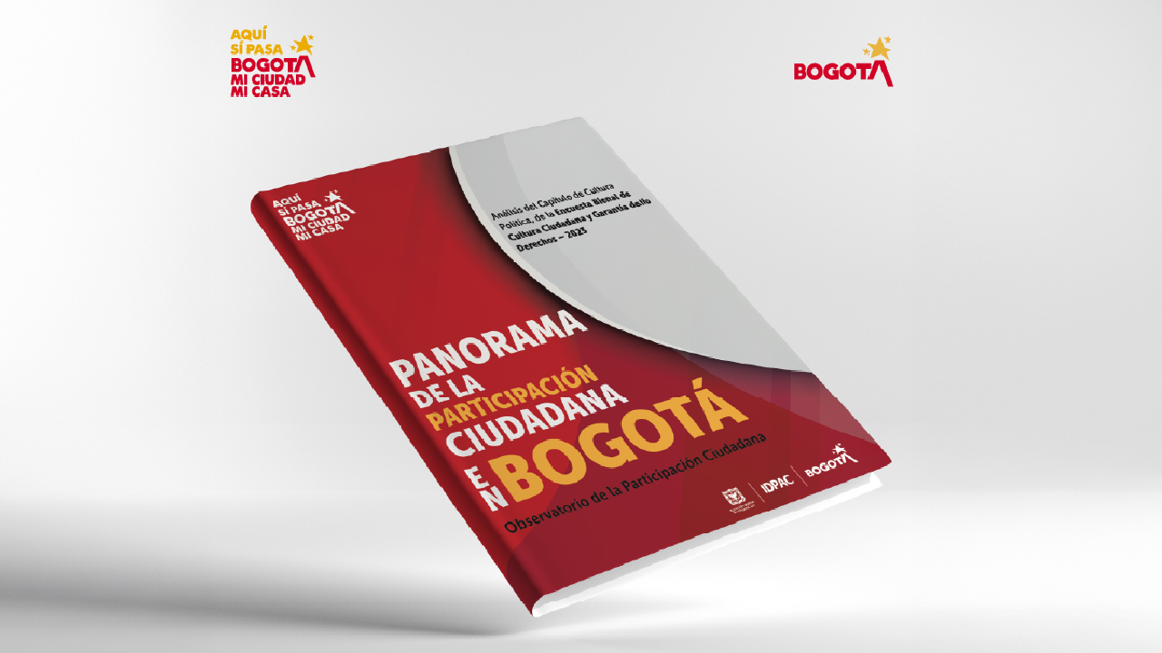 Portada del informe “Panorama de la Participación Ciudadana en Bogotá”, publicado por el Observatorio de la Participación del IDPAC