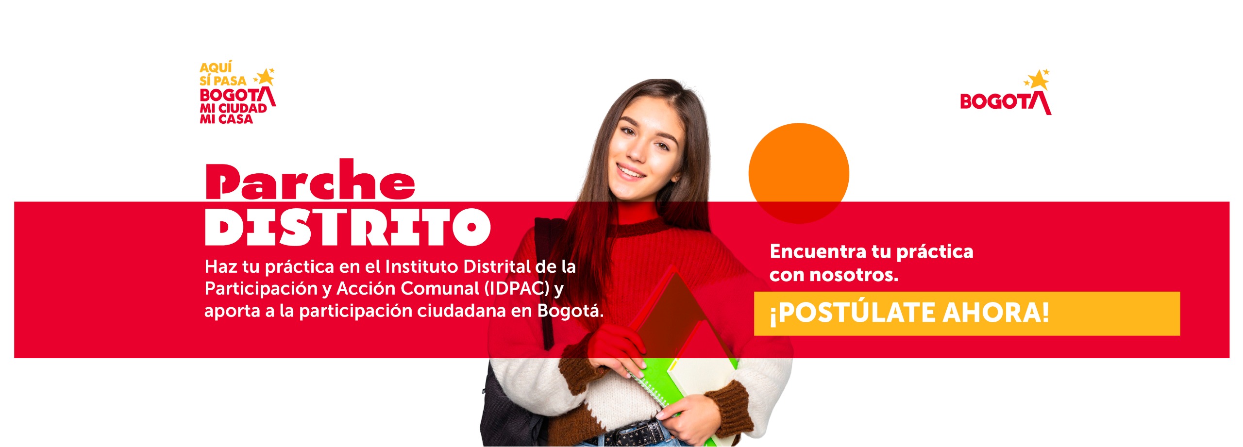 Conoce Parche Distrito, la estrategia del IDPAC para que estudiantes realicen su práctica y aporten a la participación ciudadana en Bogotá.