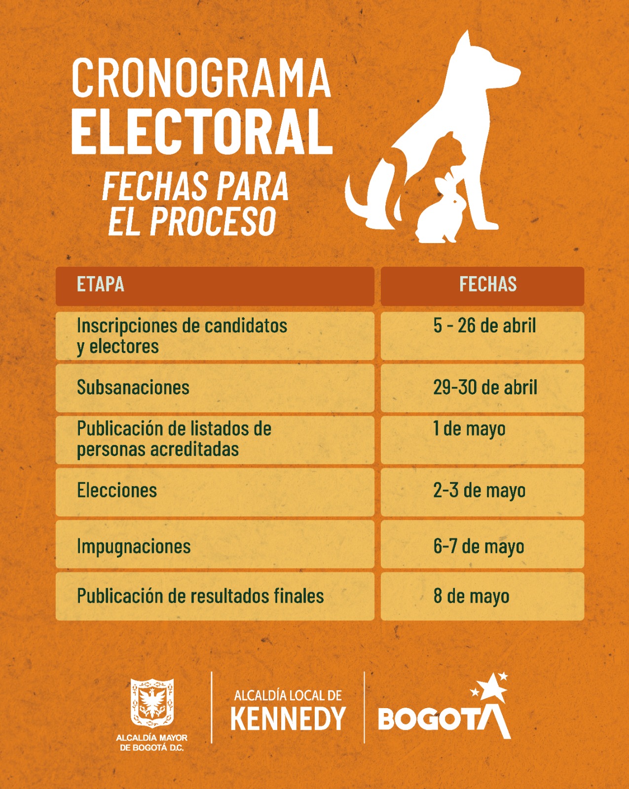 Cronograma Electoral Votec