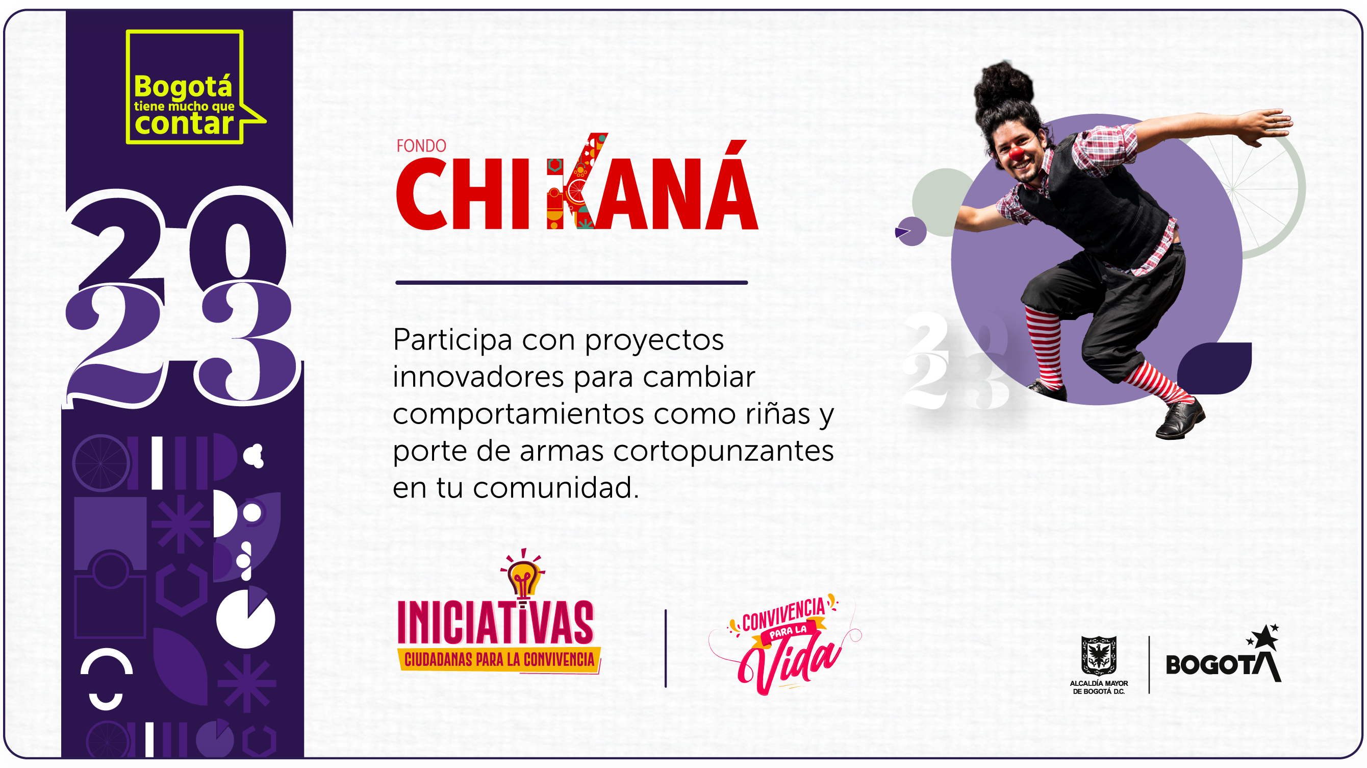 Participa con proyectos innovadores para cambiar comportamientos como riñas y porte de armas cortopunzantes en tu comunidad.
