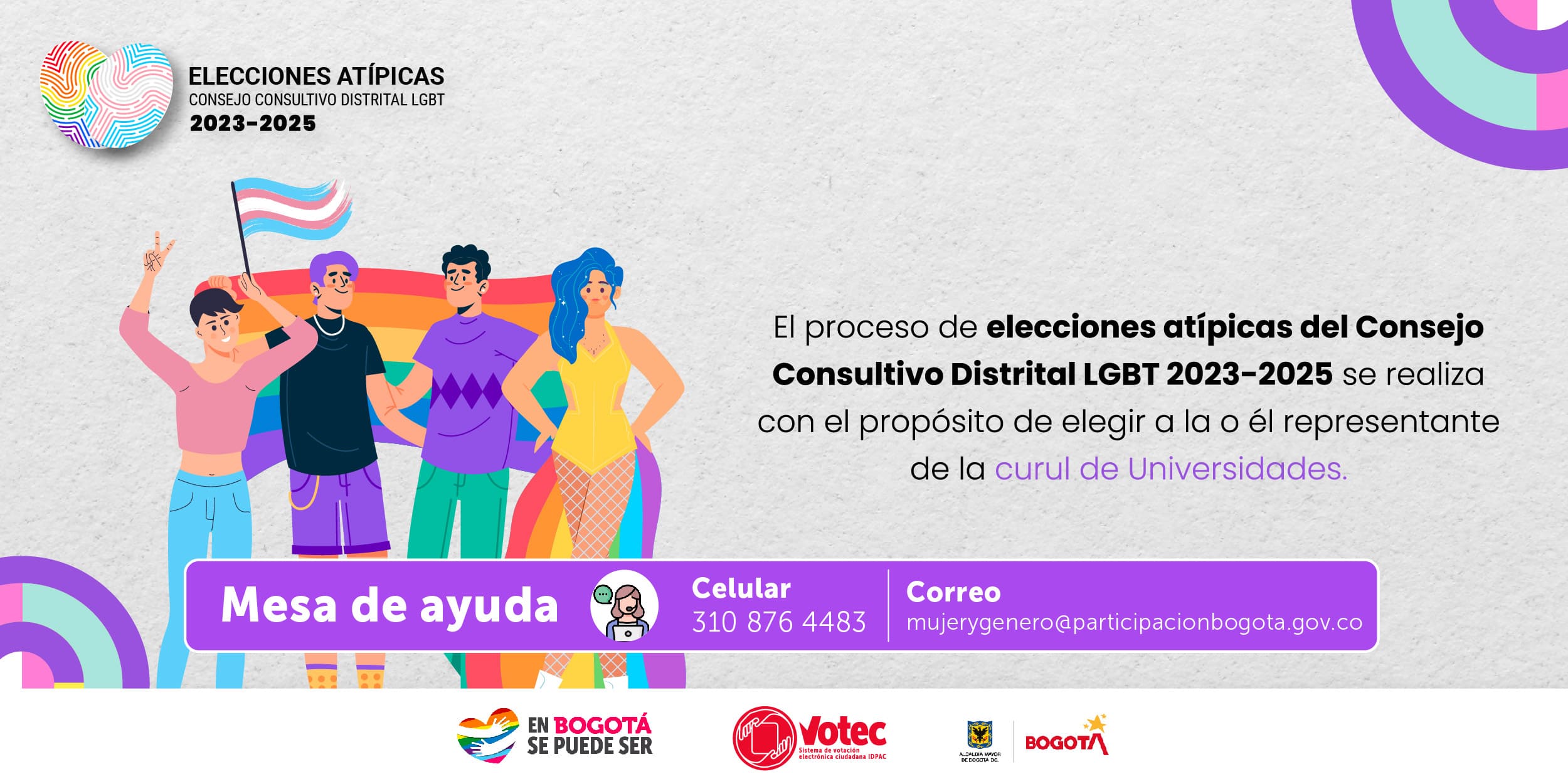 ELECCIONES ATÍPICAS CONSEJO CONSULTIVO DISTRITAL LGBT 2023-2025
