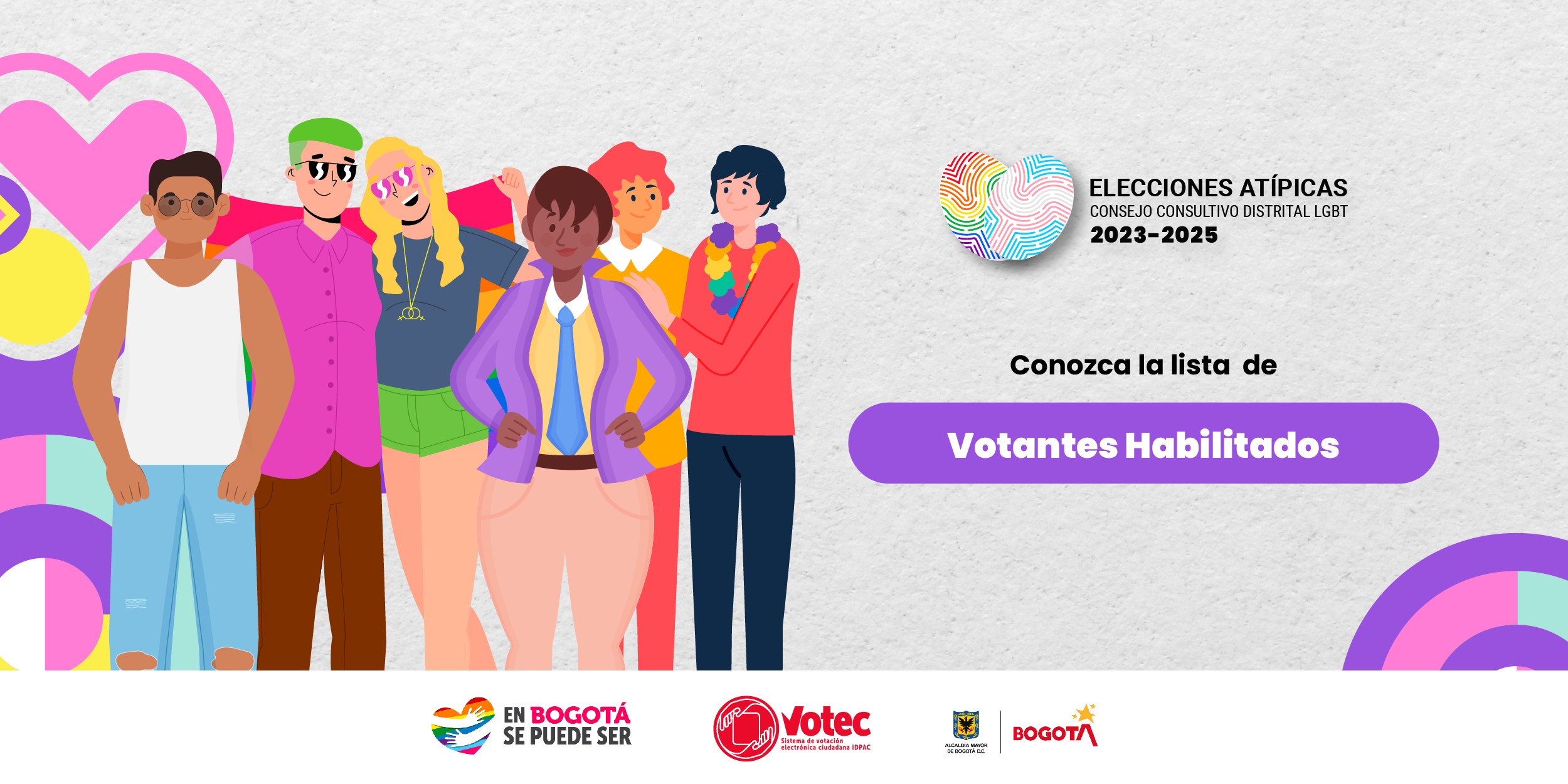 Consulte el listado de electoras y electores habilitados / Votec