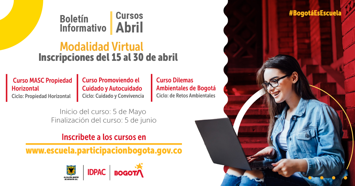 Inscripciones abiertas de tres cursos en la Escuela de la Participación del IDPAC