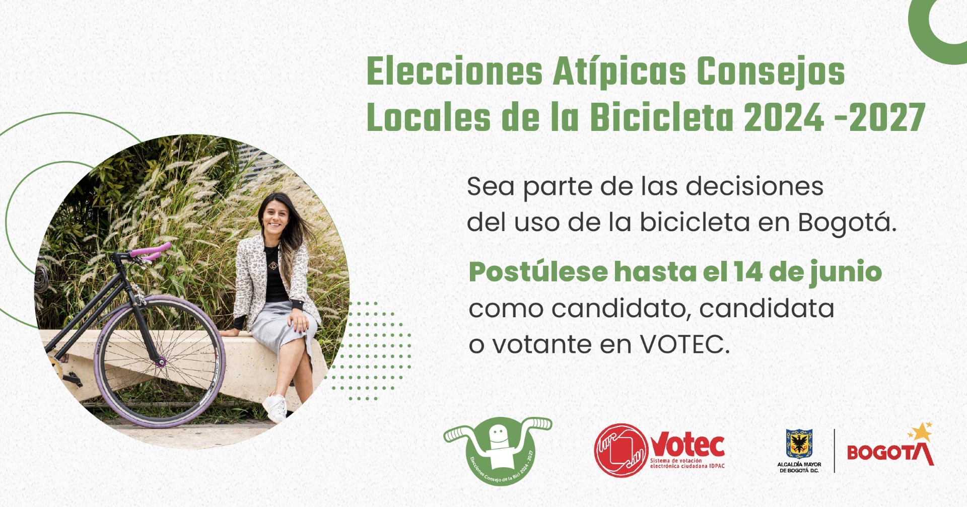 Abiertas las inscripciones en VOTEC para las Elecciones Atípicas de los Consejos Locales de la Bicicleta 2024-2027