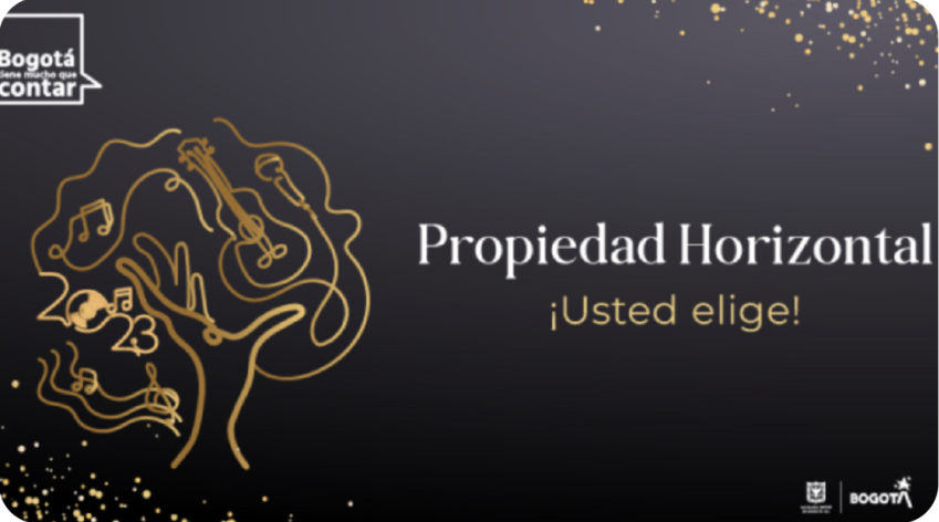 Imagen informativa del reto de Propiedad Horizontal nominadas Gala de Reconocimientos a la Participación en Bogotá 2023