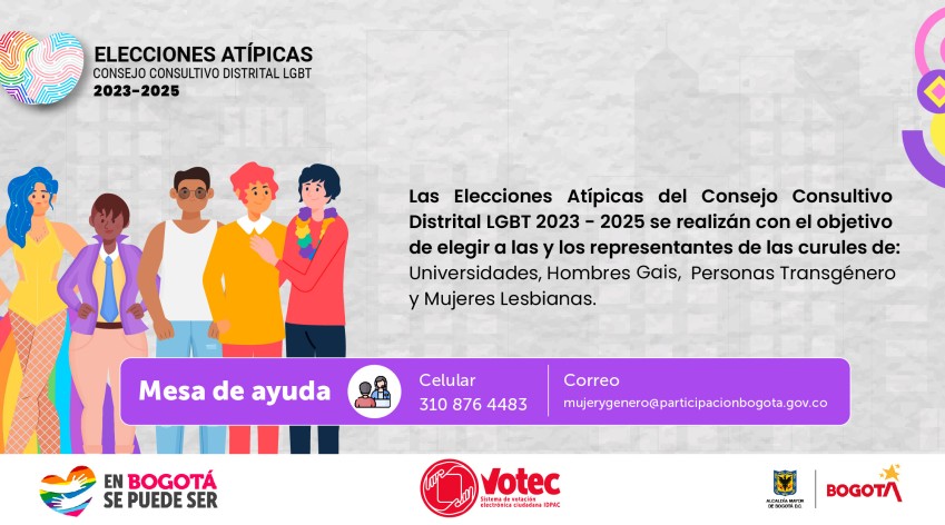 Banner principal Elecciones Atípicas LGBTI