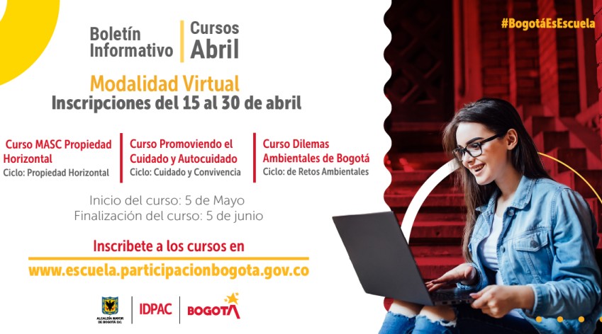 Inscripciones abiertas de tres cursos en la Escuela de la Participación del IDPAC