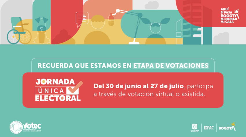 Jornada Única Electoral que lidera el IDPAC 