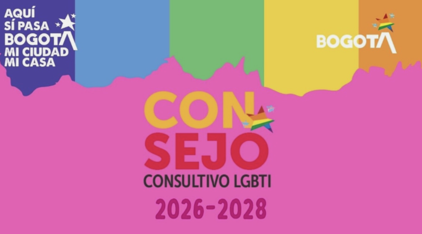 Pieza gráfica del Consejo Consultivo LGBTI 2026–2028 en Bogotá, que promueve la participación ciudadana diversa, con identidad visual institucional del IDPAC.
